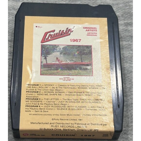 Cruisin 1967 8 Track Stereo Record Lebel - Picture 1 of 6